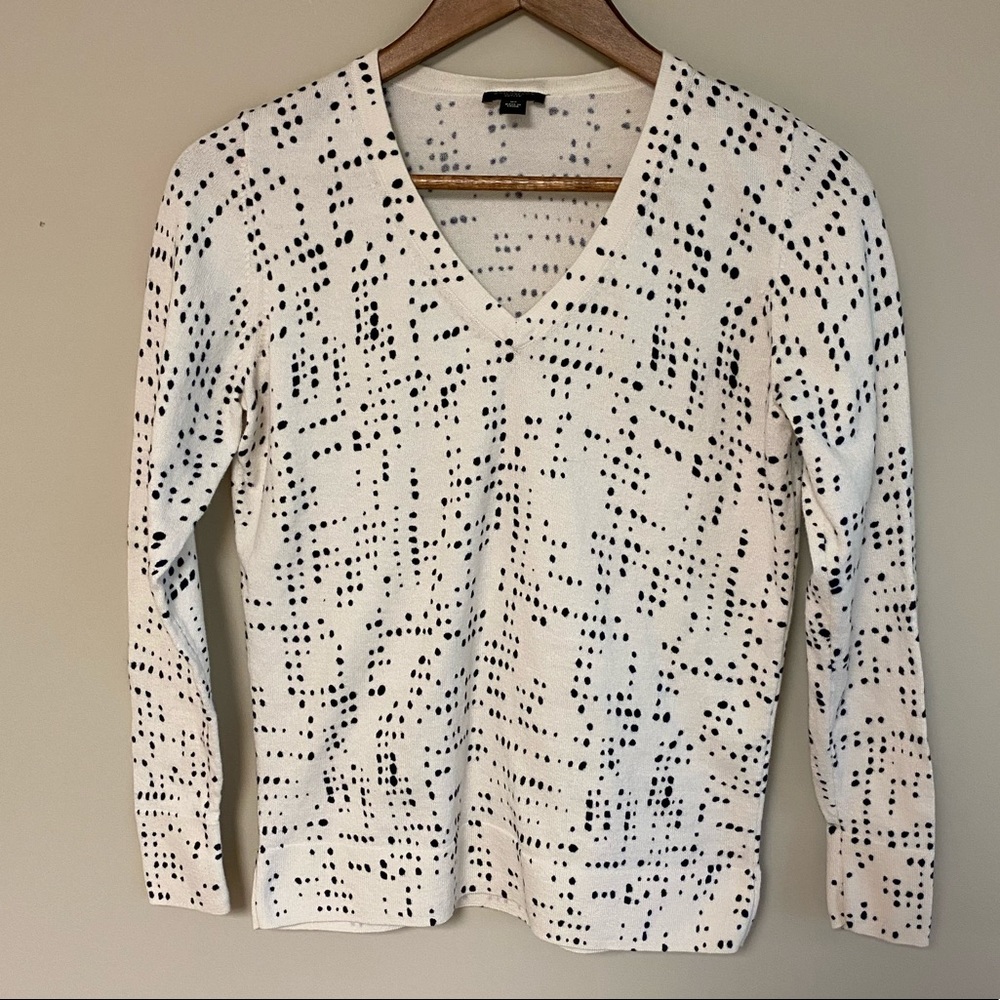 Ann Taylor Black and White Blouse